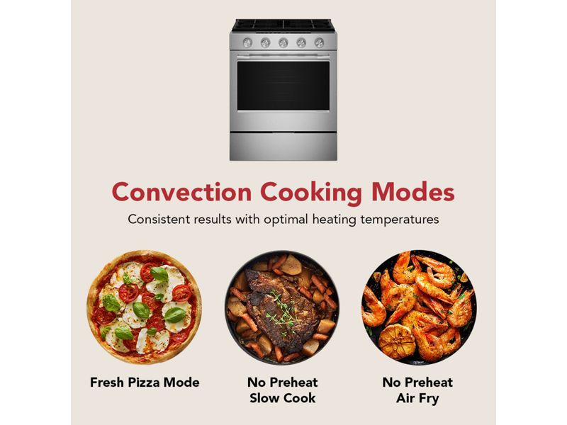 30" KitchenAid 5.0 Cu. Ft. Smart Slide-in Gas Range - KSGS330SPS