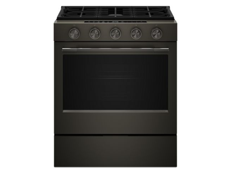 30" KitchenAid 5.0 Cu. Ft. Smart Slide-in Gas Range with Convection Cooking Modes and 2-in-1 Burner - KSGS530SBE