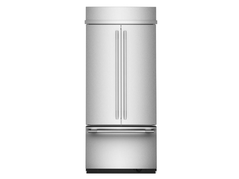 36" Kitchenaid 20.8 Cu. Ft. Built-In French Door Bottom Mount Refrigerator - KBFN536SPS