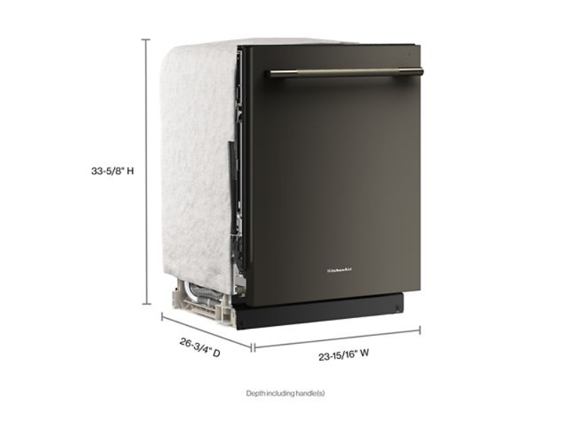 KitchenAid 360° Max Jets Third Rack 44 dBA Dishwasher with ProDry System - KDTS424SBE