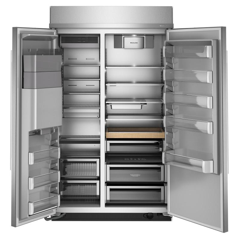 48" Kitchenaid 29.4 Cu. Ft Built-In Side-by-Side Refrigerator - KBSD748SPS