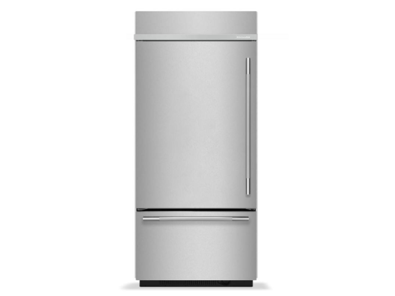 36" Kitchenaid 20.8 Cu. Ft. Built-In Bottom Mount Refrigerator with Platinum Interior - KBBL336SPS