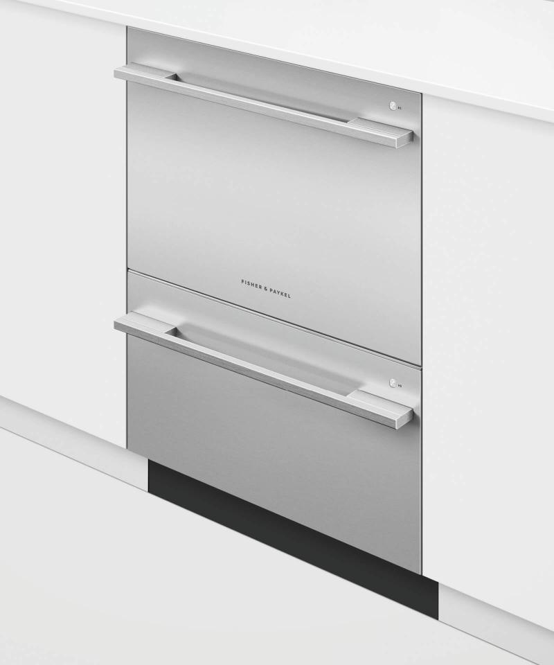 24" Fisher & Paykel Double DishDrawer, 14 Place Settings, Sanitize (Tall) - DD24DDFTX9 N