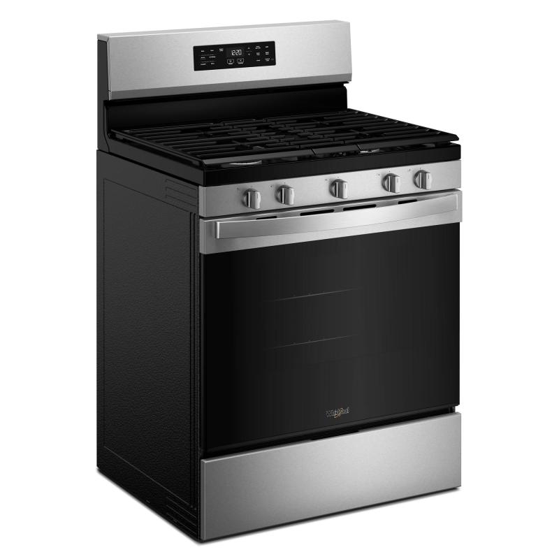 30" Whirlpool Gas Range with Air Cooking Technology and Steam Clean - WFGS4530SZ