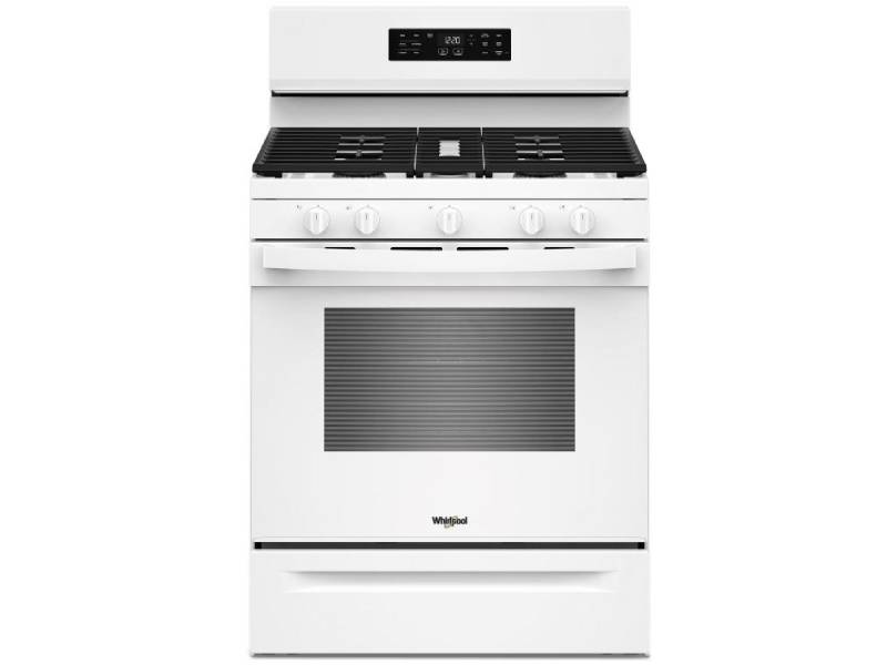 30" Whirlpool Gas Range with Air Cooking Technology and Steam Clean - WFGS4530SW