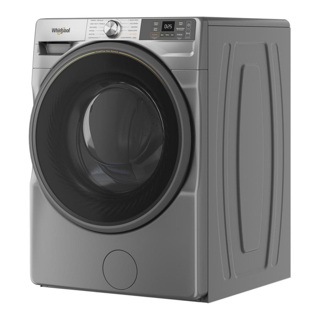 27" Whirlpool 5.2 Cu. Ft. Smart Front Load Washer and 7.4 Cu. Ft. Front Load Dryer - WFW5720RU-YWED5720RU