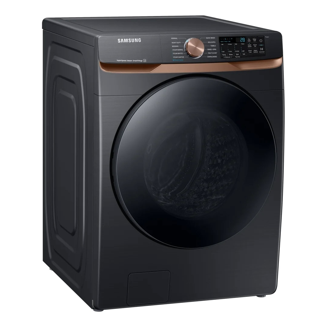 27" Samsung 5.8 Cu. Ft. Smart Front Load Washer 7.5 Cu. Ft. Dryer and Stacking Kit - SKK-8K-WF50BG8300AVUS-DVE50BG8300VAC
