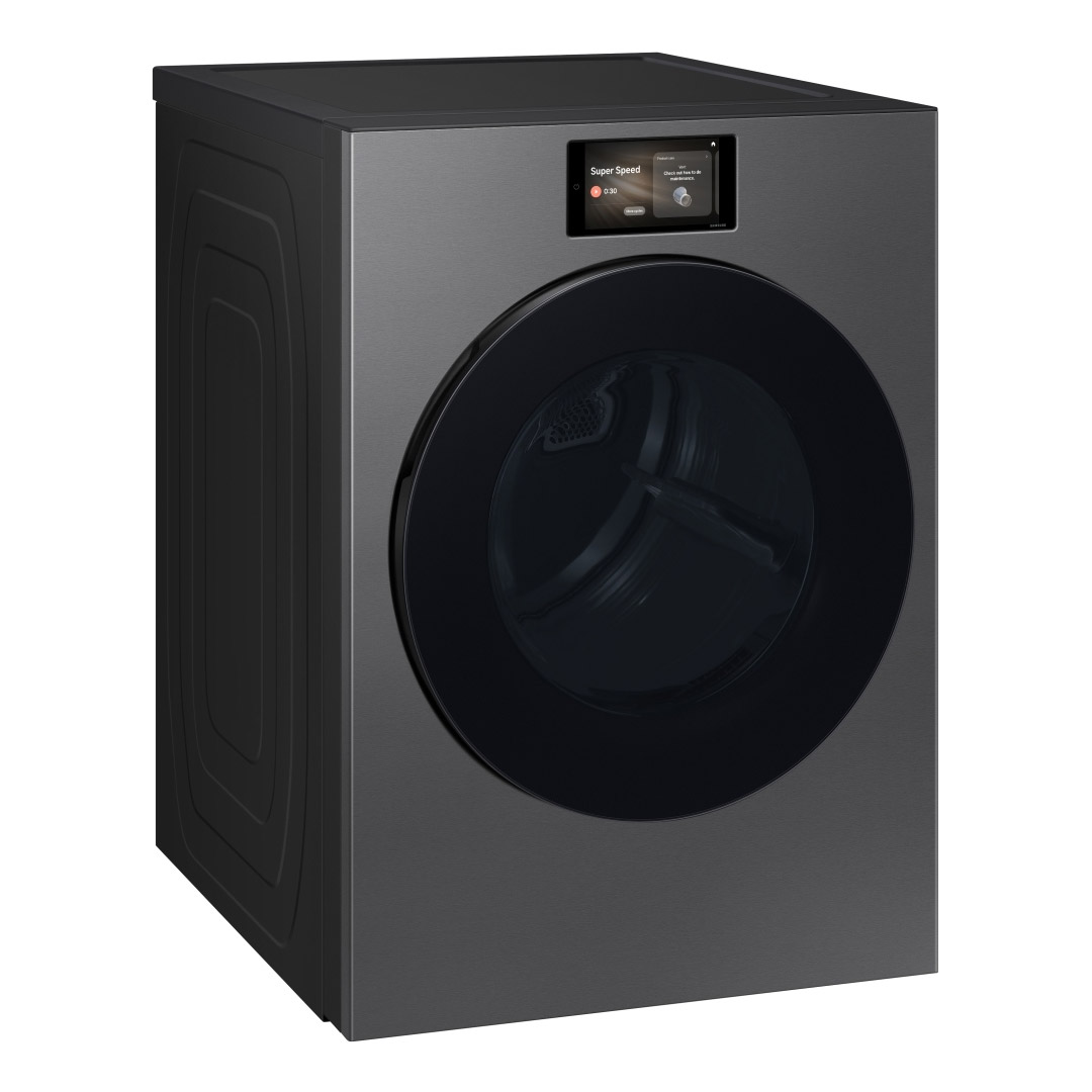 27" Samsung 6.1 Cu. Ft. Front Load Washer  7.6 Cu. Ft. Dryer and Stacking Kit - SKK-RWG-WF90F53ADSA5-DV90F53AESAC