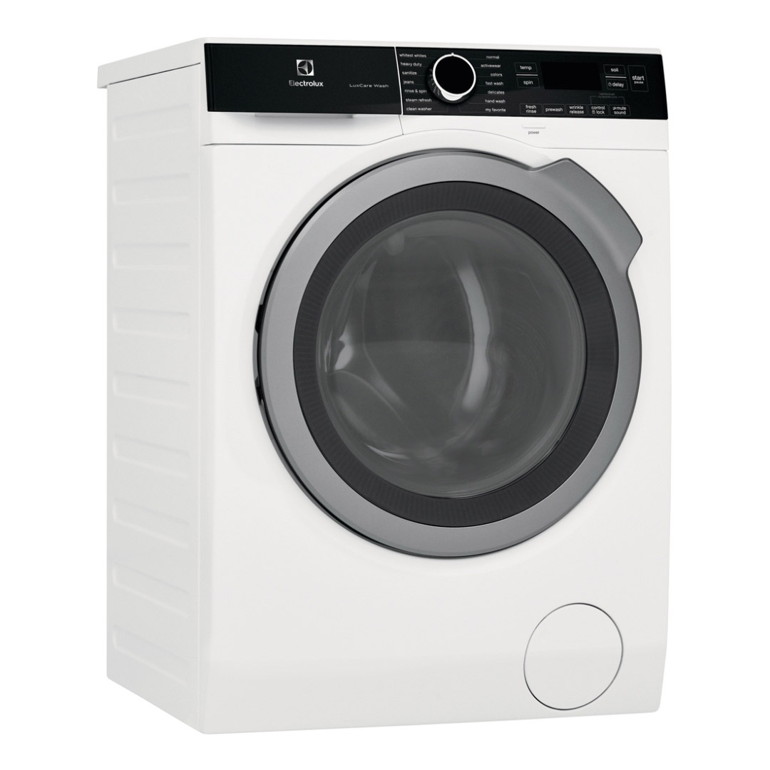 24" Electrolux 2.8 Cu. Ft. Front Load Washer 4.0 Cu. Ft. Dryer and Stacking Kit - STACKIT24W-ELFW4222AW-ELFE422CAW