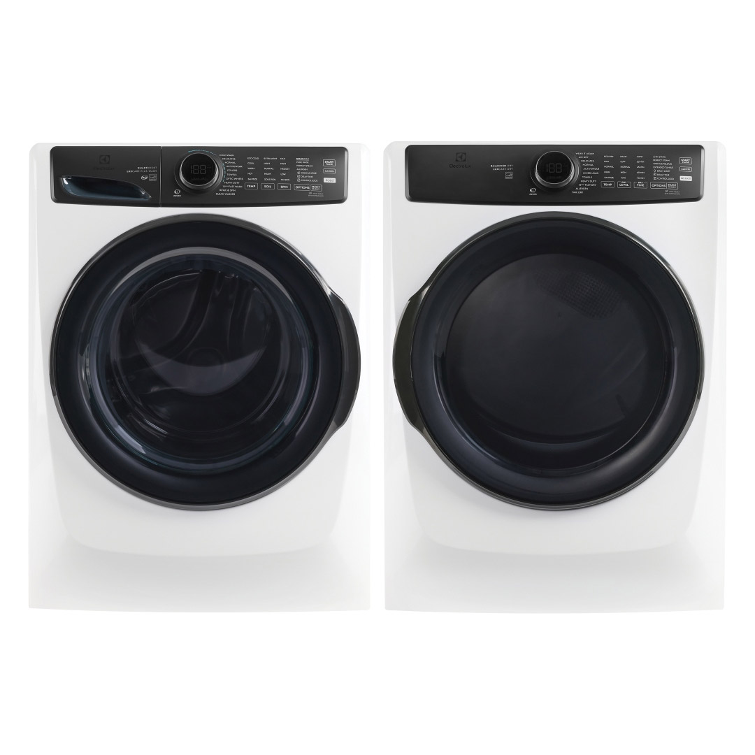 27" Electrolux 5.2 Cu. Ft. Front Load Washer and 8.0 Cu. Ft. Gas Dryer - ELFW7738AW-ELFG7738AW