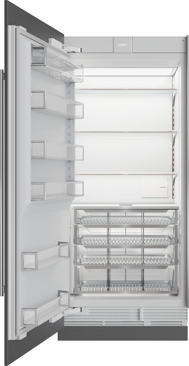 36" SubZero 21.4 Cu. Ft. Left-Hinge Designer Column Refrigerator in Panel Ready - DEC3650R/L