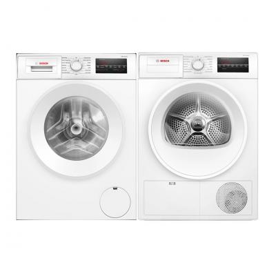 24" Bosch 300 Series Compact Front Load Washer and 300 Series Dryer - WGA14400UC-WPA12100UC