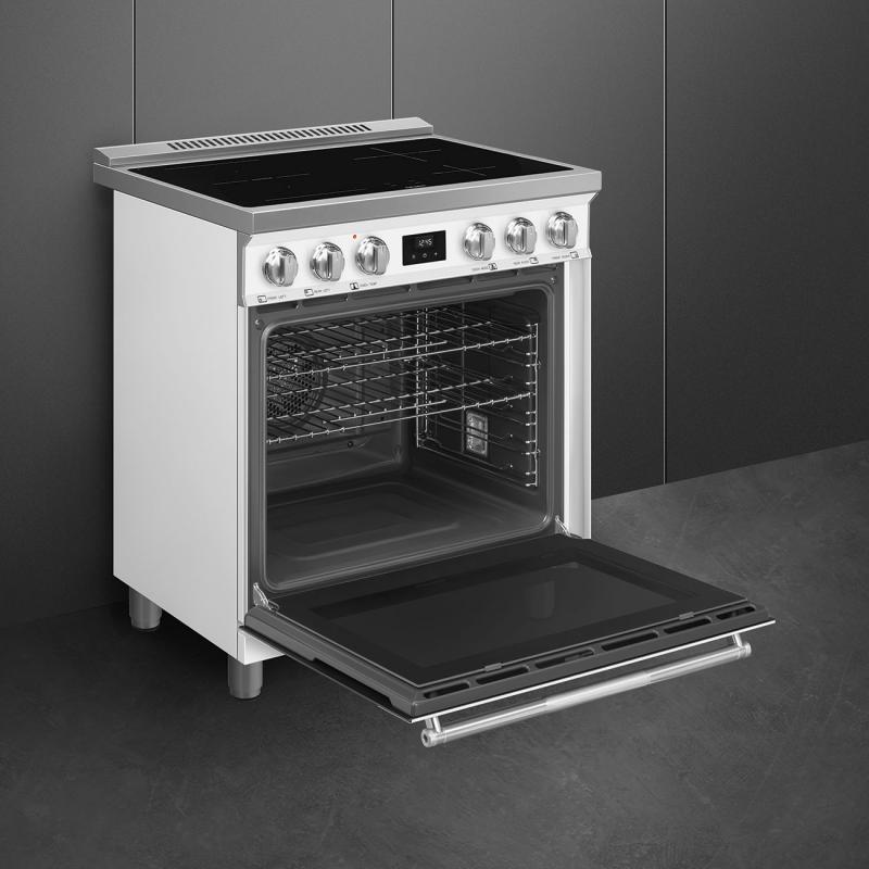 30" SMEG 4.6 Cu. Ft. True Convection Freestanding Induction Range - SPR30UIMMW