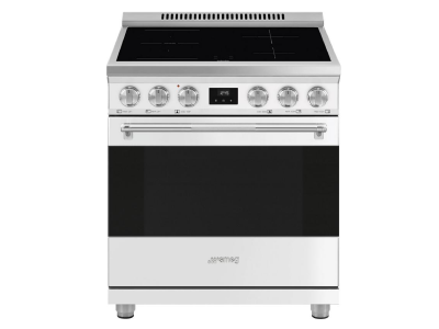30" SMEG 4.6 Cu. Ft. True Convection Freestanding Induction Range - SPR30UIMMW