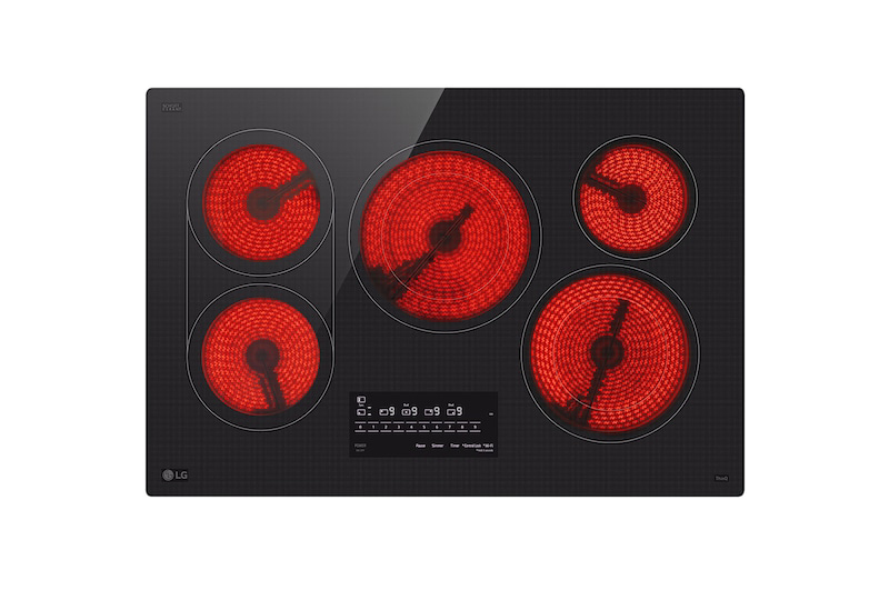 30" LG Smart Electric Cooktop with 5 Burners - CBEW3017BE