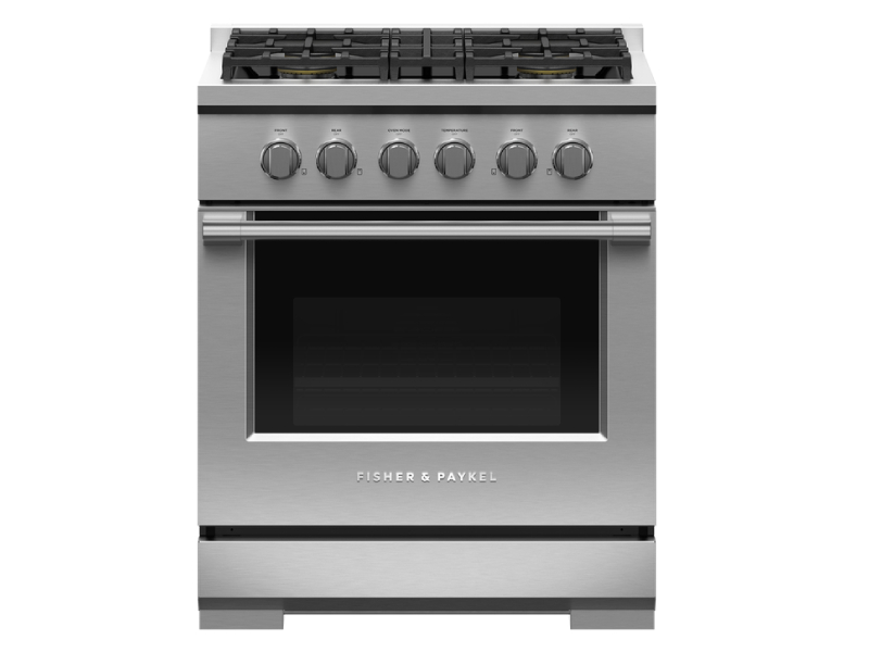 30" Fisher & Paykel Series 7 Professional Natural Gas Range With 4 Burners - RGV3-304-N