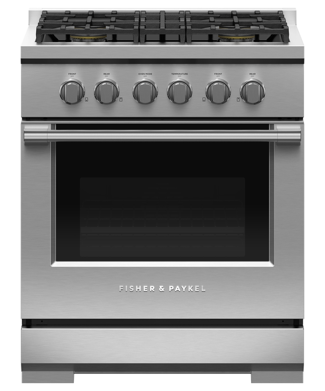 30" Fisher & Paykel Series 7 Professional Natural Gas Range With 4 Burners - RGV3-304-N