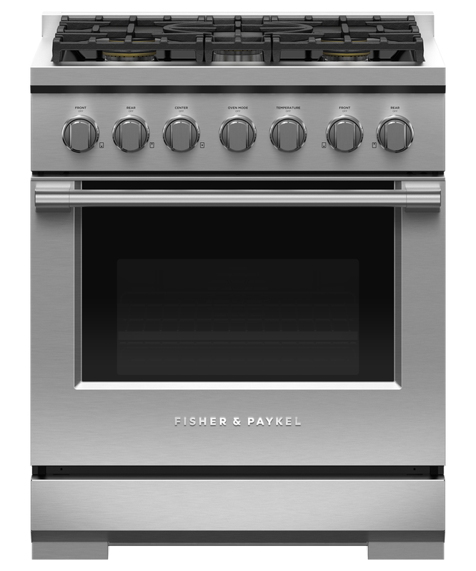 30" Fisher & Paykel Series 7 Professional Natural Gas Range With 5 Burners - RGV3-305-N