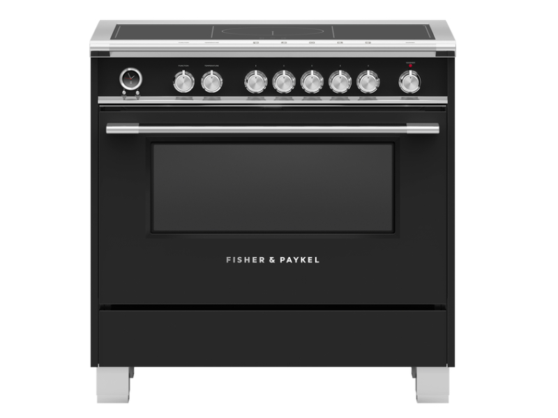 36" Fisher & Paykel Series 9 Classic Induction Range With SmartZone In Black - OR36SCI6B1