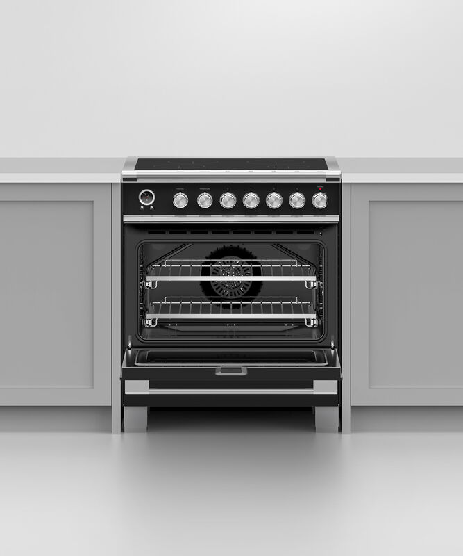 30" Fisher & Paykel Series 9 Classic Induction Range With 4 Zones In Black - OR30SCI6B1