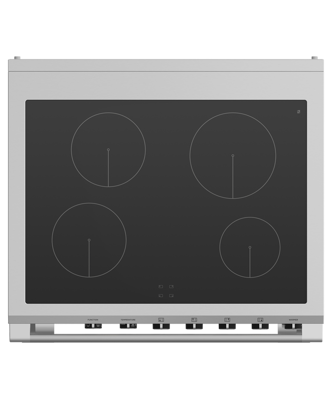 30" Fisher & Paykel Series 9 Classic Induction Range With 4 Zones In Black - OR30SCI6B1