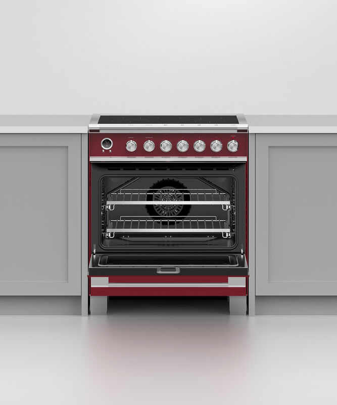 30" Fisher & Paykel Series 9 Classic Induction Range With 4 Zones In Red - OR30SCI6R1