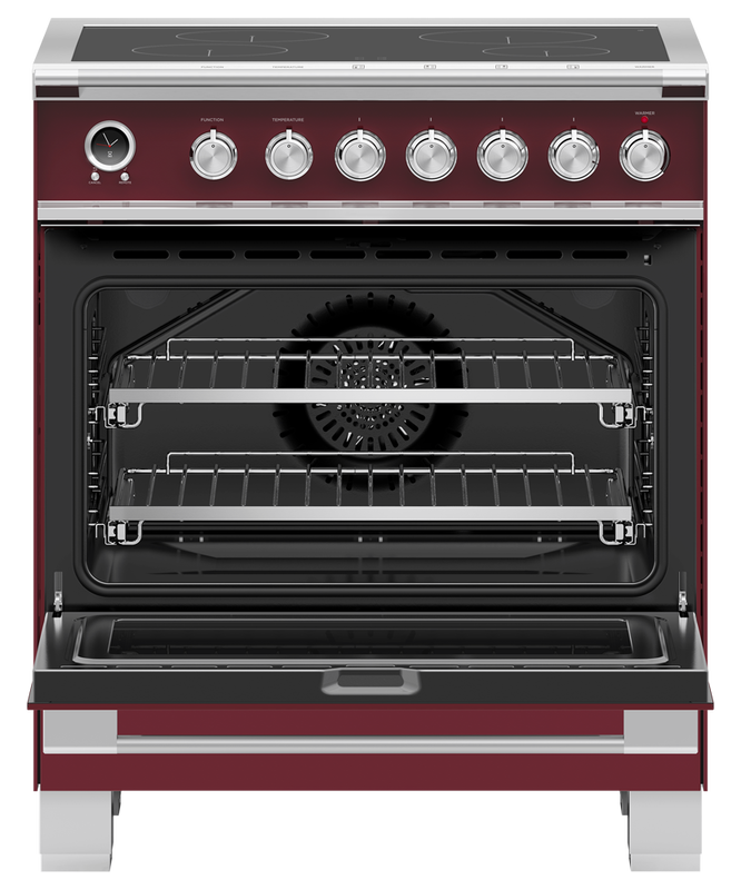 30" Fisher & Paykel Series 9 Classic Induction Range With 4 Zones In Red - OR30SCI6R1