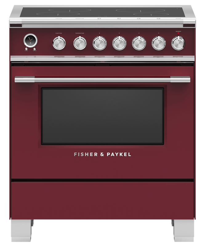30" Fisher & Paykel Series 9 Classic Induction Range With 4 Zones In Red - OR30SCI6R1