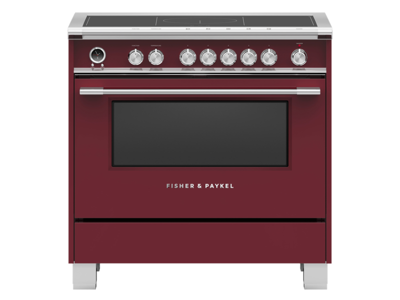 36" Fisher & Paykel Series 9 Classic Induction Range With SmartZone In Red - OR36SCI6R1