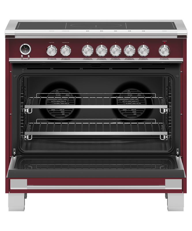 36" Fisher & Paykel Series 9 Classic Induction Range With SmartZone In Red - OR36SCI6R1