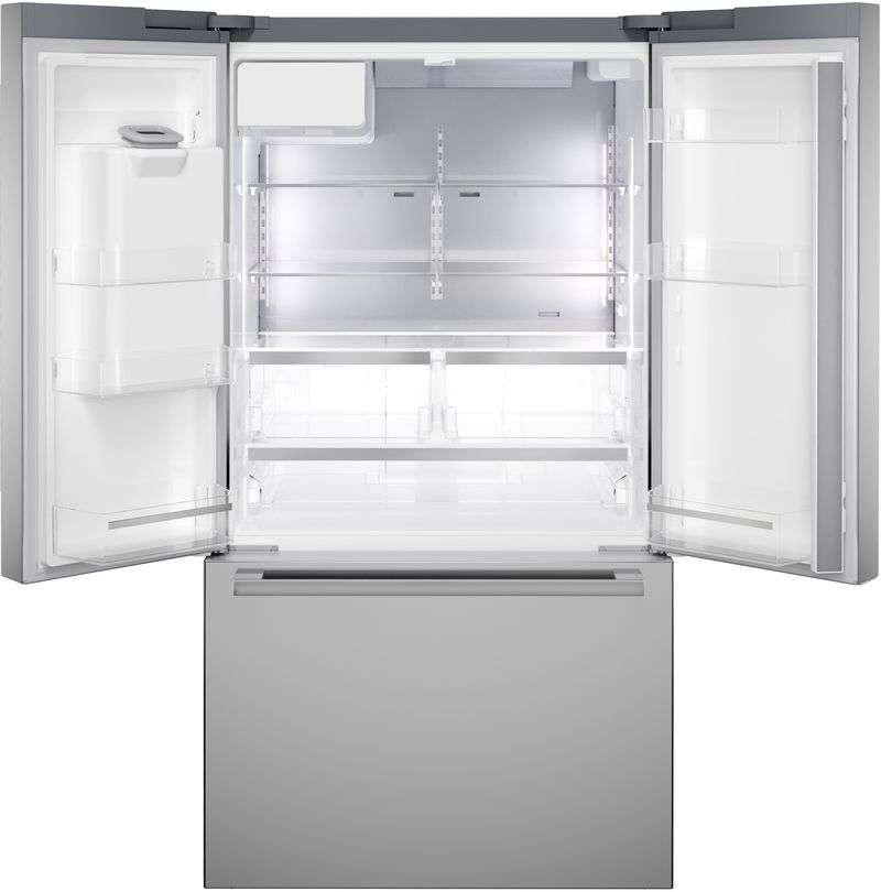 36" Bosch 500 Series French Door Bottom Mount Refrigerator Brushed Steel Anti-Fingerprint - B36CD52SNS