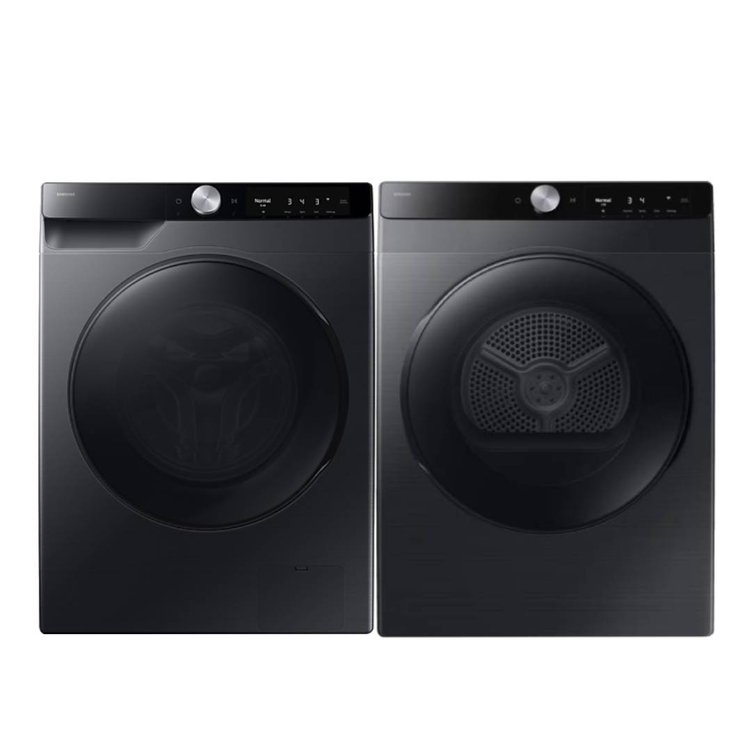 24" Samsung 2.9 Cu. Ft. Compact Front Load Laundry Pair - WW25FG6B34BBAC-DV25FG60BVBBAC