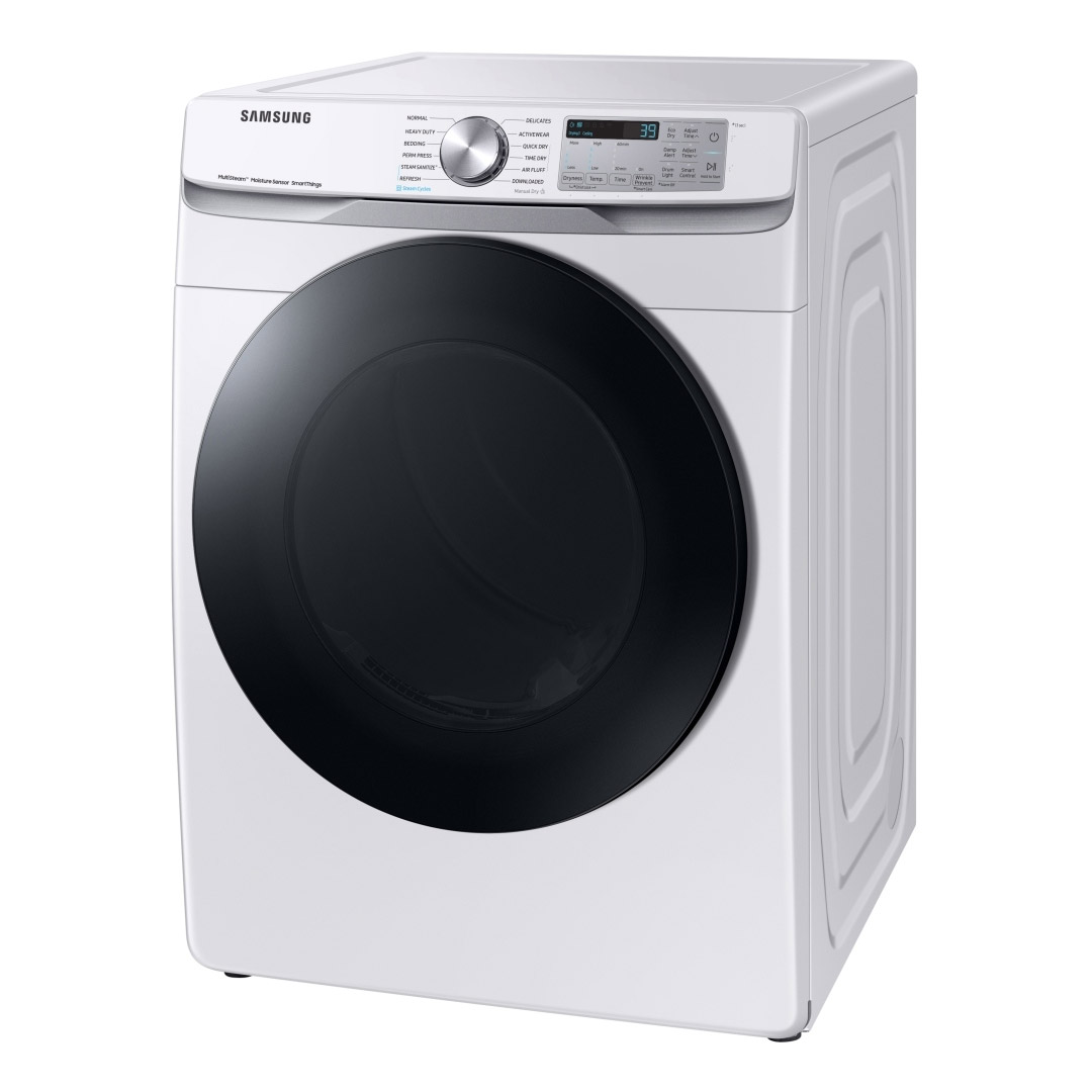 27" Samsung 5.2 Cu. Ft. Washer and 7.5 Cu. Ft. Electric Dryer and Stacking Kit - SKK-8K-WF45B6300AW/US-DVE45B6305W/AC