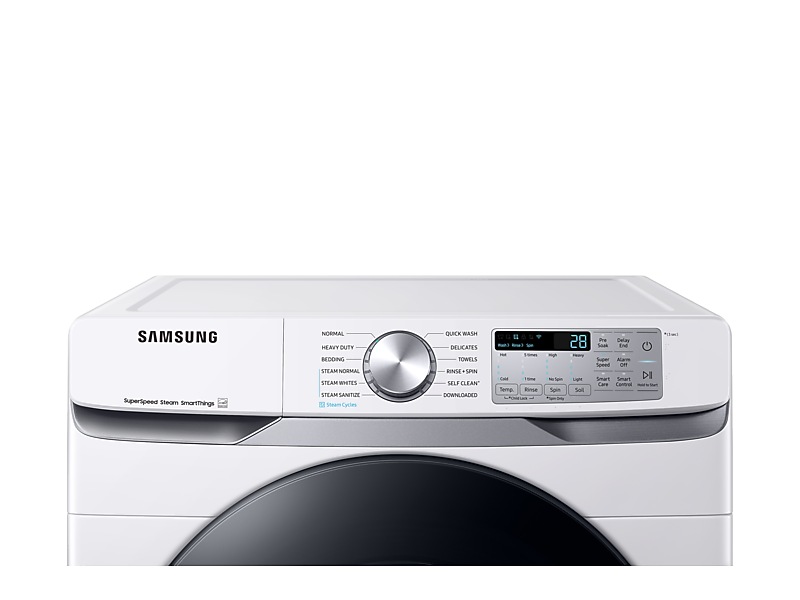 27" Samsung 5.2 Cu. Ft. Washer with Steam Wash and Super Speed - WF45B6300AW/US