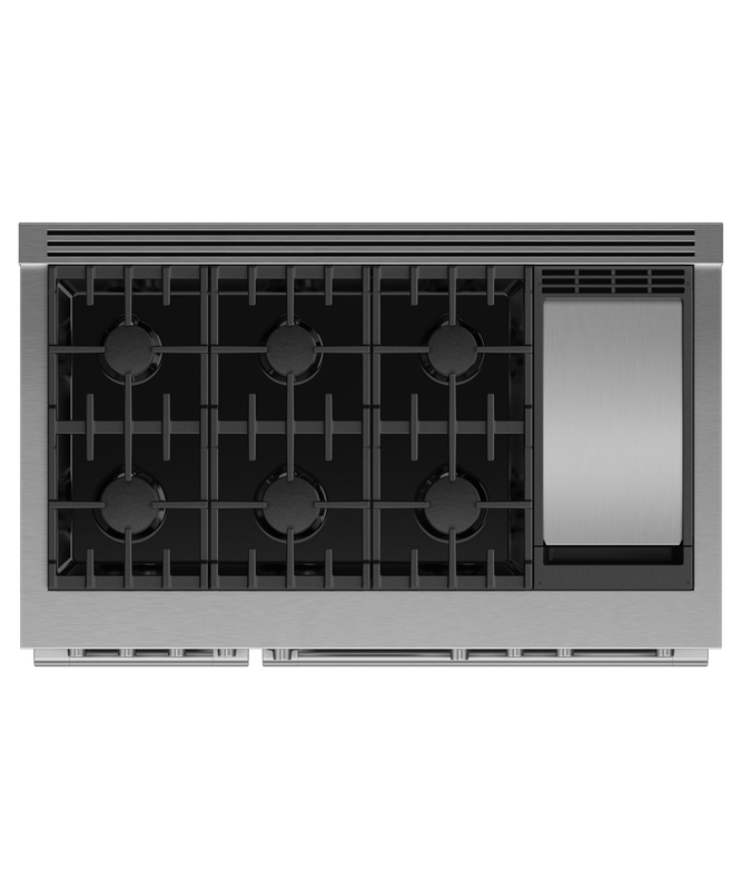 48" Fisher & Paykel 6 Burners Gas Range with Griddle - RGV3-486GD-N