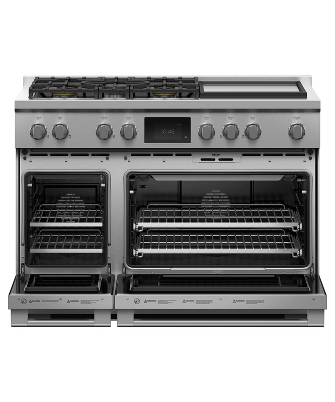 48" Fisher & Paykel Dual Fuel Range 5 Burners with Griddle - RDV3-485GD-N