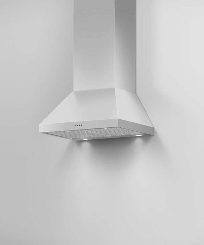 24" Fisher & Paykel Pyramid Chimney Wall Range Hood in Stainless Steel - HC24PCX1