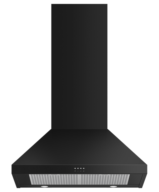 30" Fisher & Paykel Pyramid Chimney Wall Range Hood in Black - HC30PCB1