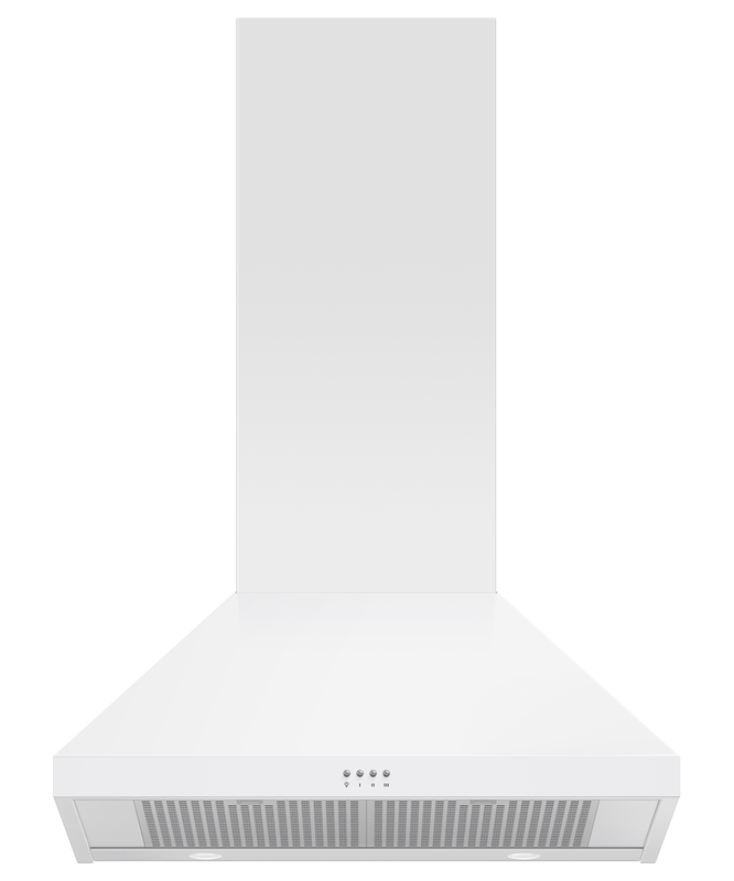 30" Fisher & Paykel Pyramid Chimney Wall Range Hood in White - HC30PCW1