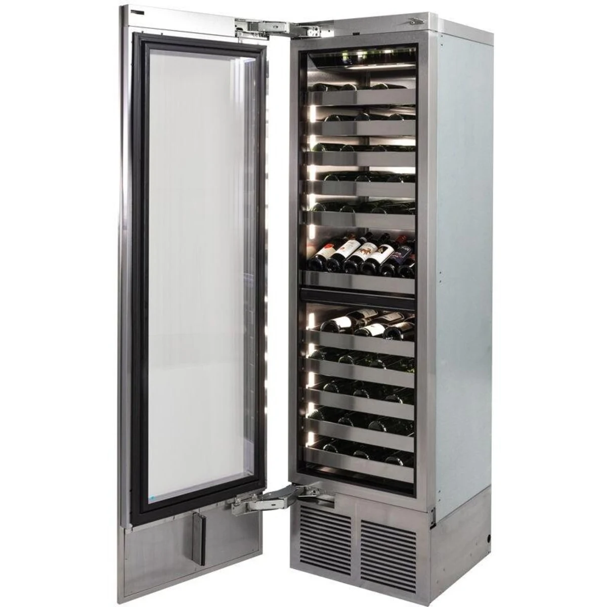 24" Perlick C-Series Dual Zone Wine Column with Left Hinge Panel Ready Door - CR30W24LL