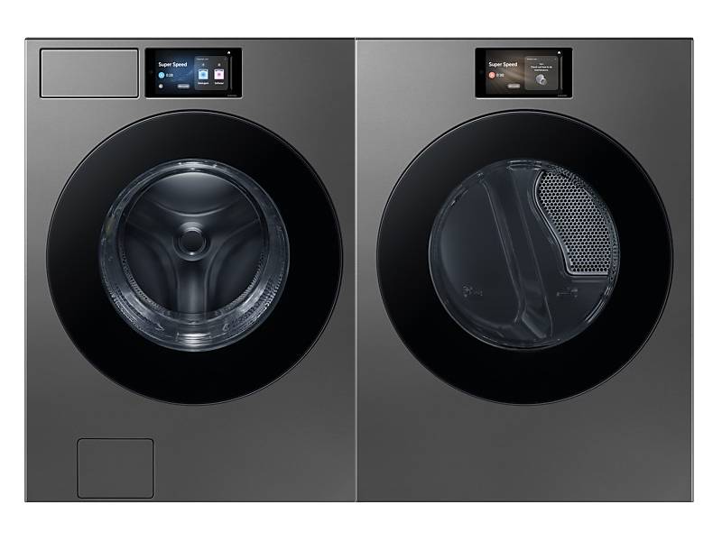 27" Samsung 6.1 Cu. Ft. Front Load Washer and 7.6 Cu. Ft. Dryer - WF90F53ADSA5-DV90F53AESAC
