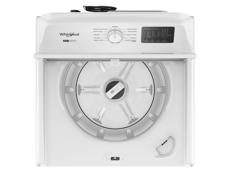 27" Whirlpool Top Load Washer with 2-in-1 Removable Agitator - WTW4107SW
