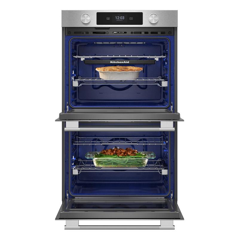 30" KitchenAid Smart Electric Double Wall Oven with Assisted Cooking Modes - KOED730SPS