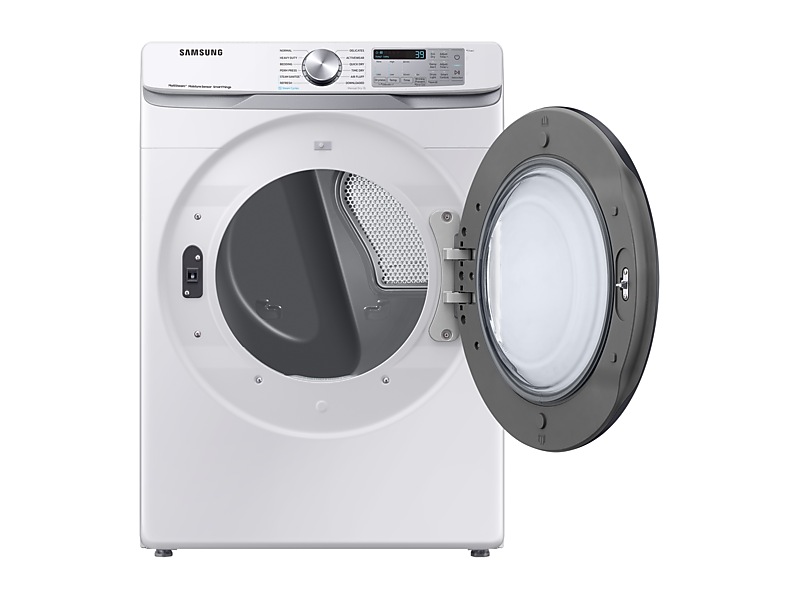 27" Samsung 7.5 Cu. Ft. Electric Dryer with Multi Steam and Steam Sanitize+ - DVE45B6305W/AC