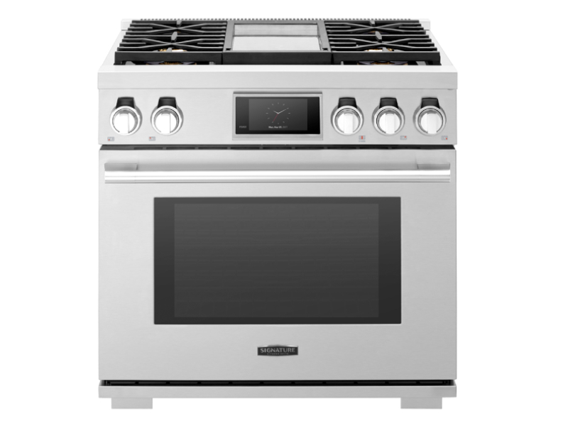 36" Signature Kitchen Suite Gas Pro Range With 4 Burners and Griddle - SKSGR360GS
