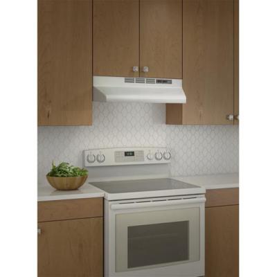 30" Broan 160 CFM Under Cabinet Range Hood In White With Black Trim - BU230WH