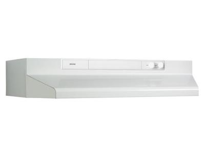 30" Broan 190 CFM Under Cabinet Range Hood In White - BU330WW