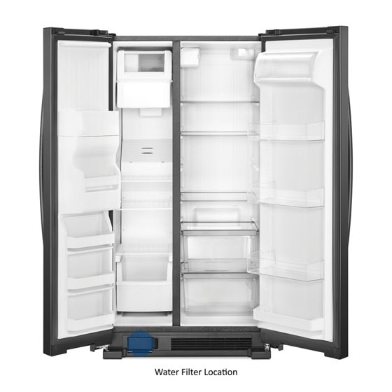 33" Whirlpool 21 Cu. Ft. Side-by-Side Refrigerator in Black  - WRS331SDHB