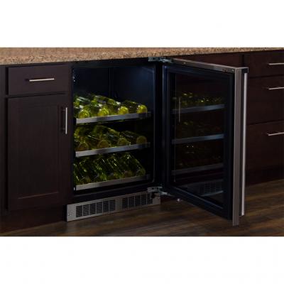 24" Marvel Beverage Center with Display Wine Rack - MP24BCG4RS