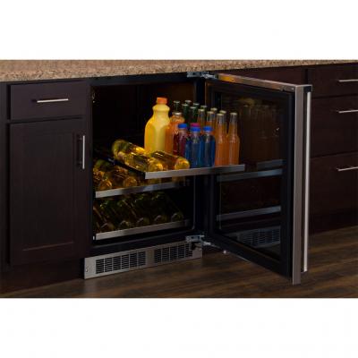 24" Marvel Beverage Center with Display Wine Rack - MP24BCG4RS